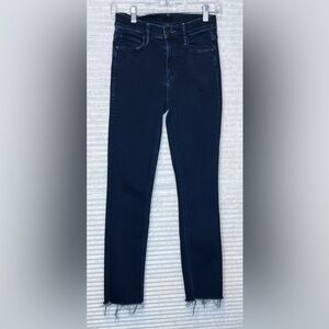 MOTHER Women’s Denim Jeans Size 25 The Mid Rise Ankle Fray Holding Hands Stretch